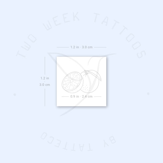 Oranges Semi-Permanent Tattoo - Set of 2