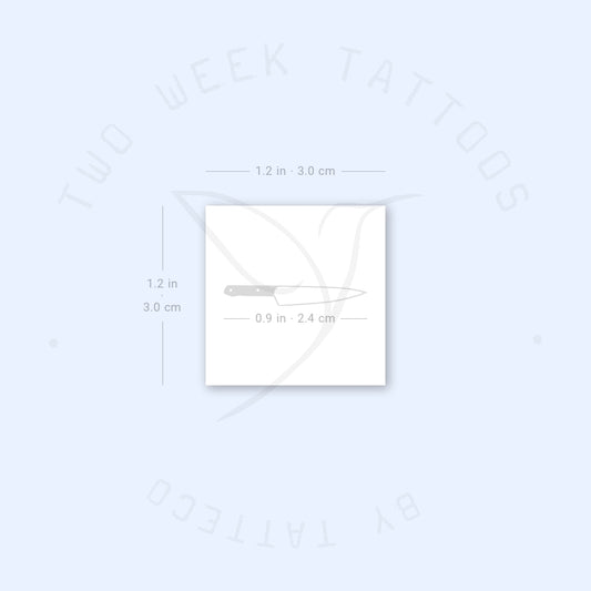 Knife Outline Semi-Permanent Tattoo - Set of 2