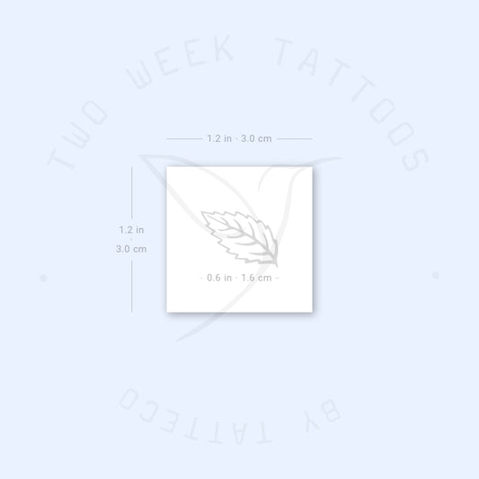Mint Leaf Semi-Permanent Tattoo - Set of 2