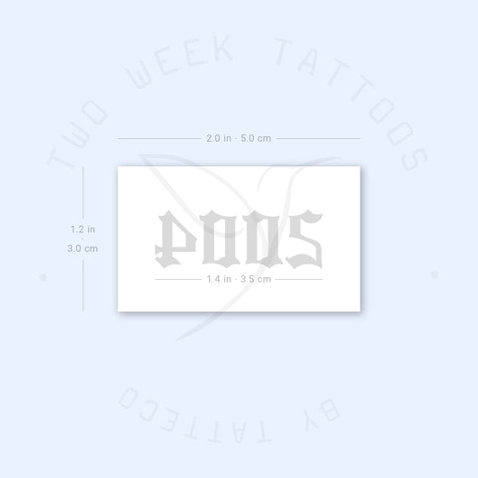 Gothic 2004 Semi-Permanent Tattoo - Set of 2