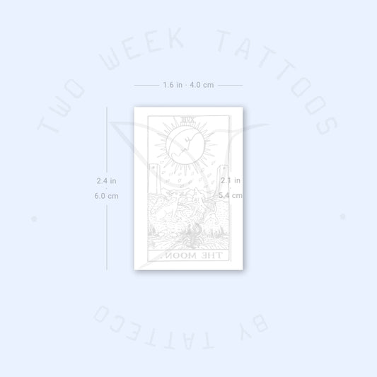 Tatuaje semipermanente de la carta del Tarot de la Luna (juego de 2)