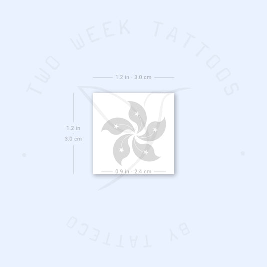 Tatuaje semipermanente de flor de Hong Kong (juego de 2)