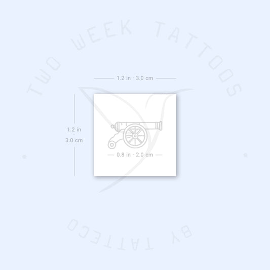 Cannon Semi-Permanent Tattoo - Set of 2