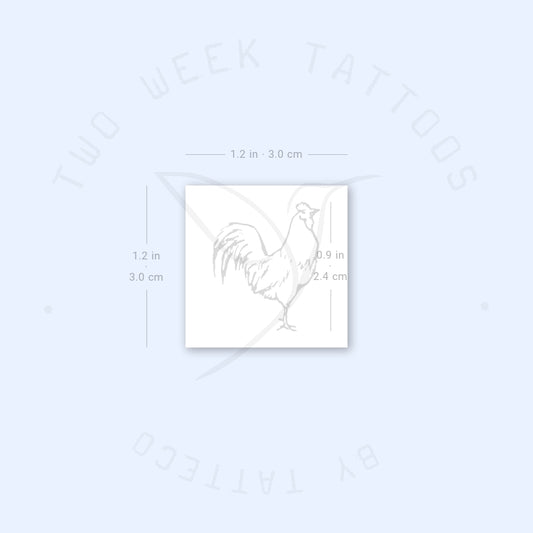 Tatuaje semipermanente de gallo - Juego de 2