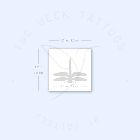 Tatuaje semipermanente minimalista de libélula (juego de 2)