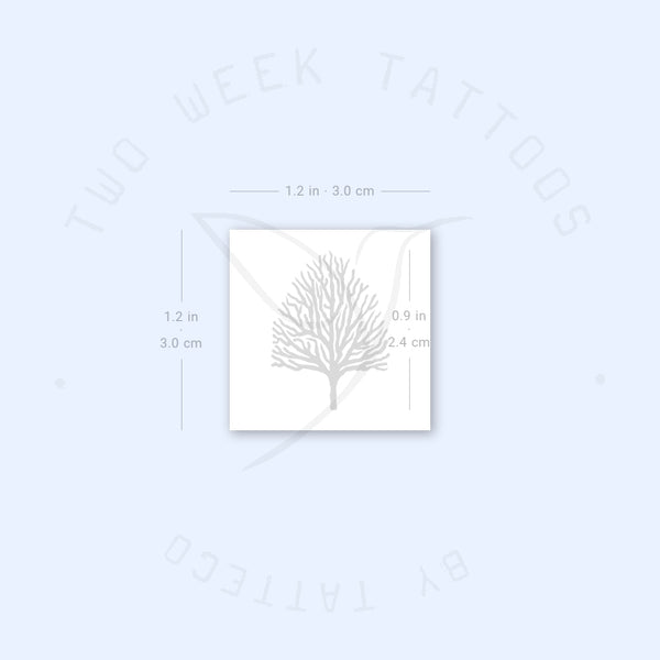 Small Leafless Tree Semi-Permanent Tattoo - Set of 2