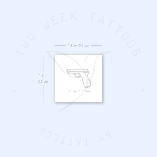 Tatuaje semipermanente de pistola pequeña - Juego de 2