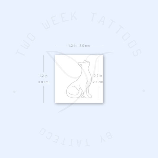 Tatuaje semipermanente de gato de pie (juego de 2)