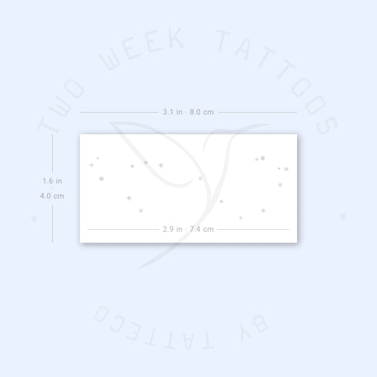 Tatuaje semipermanente minimalista de la constelación de Escorpio (juego de 2)