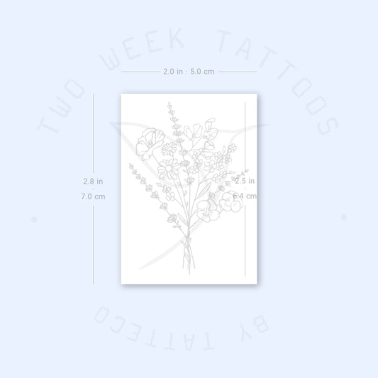 Bouquet Semi-Permanent Tattoo - Set of 2
