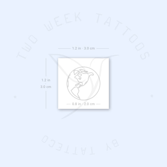 Tatuaje semipermanente Tierra América - Juego de 2