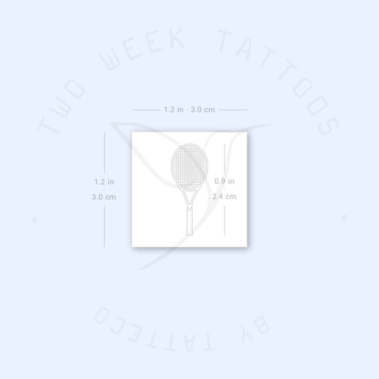 Tennis Racket Semi-Permanent Tattoo - Set of 2