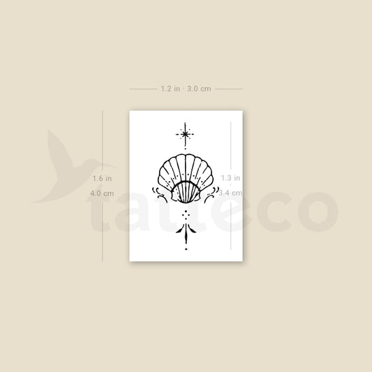 Small Shell By Stefano Mazza Temporary Tattoo - Set of 3