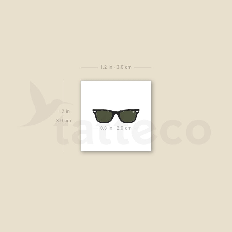 Sunglasses Temporary Tattoo - Set of 3