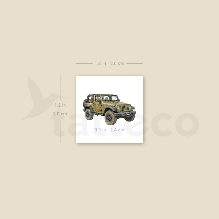 Jeep Temporary Tattoo - Set of 3