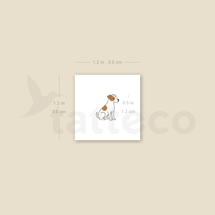 Little Jack Russell Temporary Tattoo - Set of 3