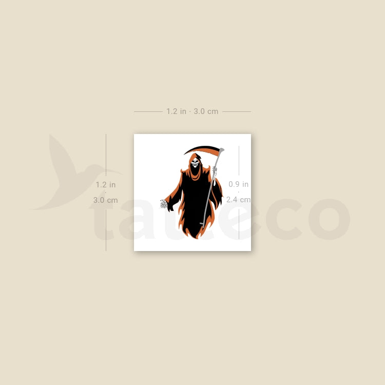 Grim Reaper Temporary Tattoo - Set of 3
