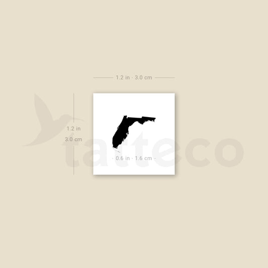 Tatuaje temporal del mapa de Florida (juego de 3)