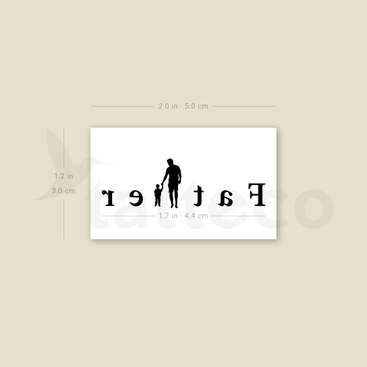 Tatuaje temporal de padre - Juego de 3