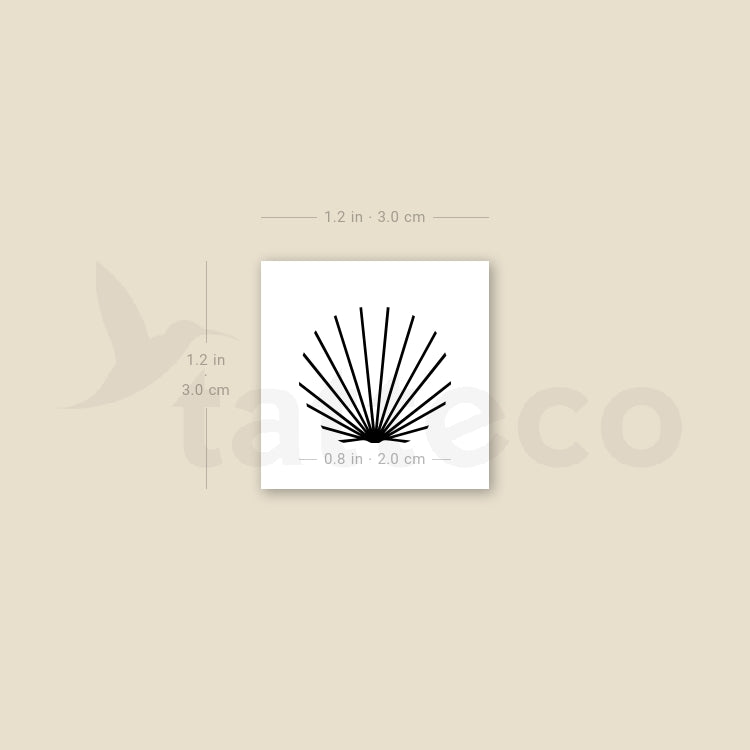 Minimalist Shell Temporary Tattoo - Set of 3