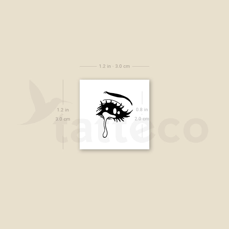 Small Crying Eye By Tukoi Temporary Tattoo - Set of 3