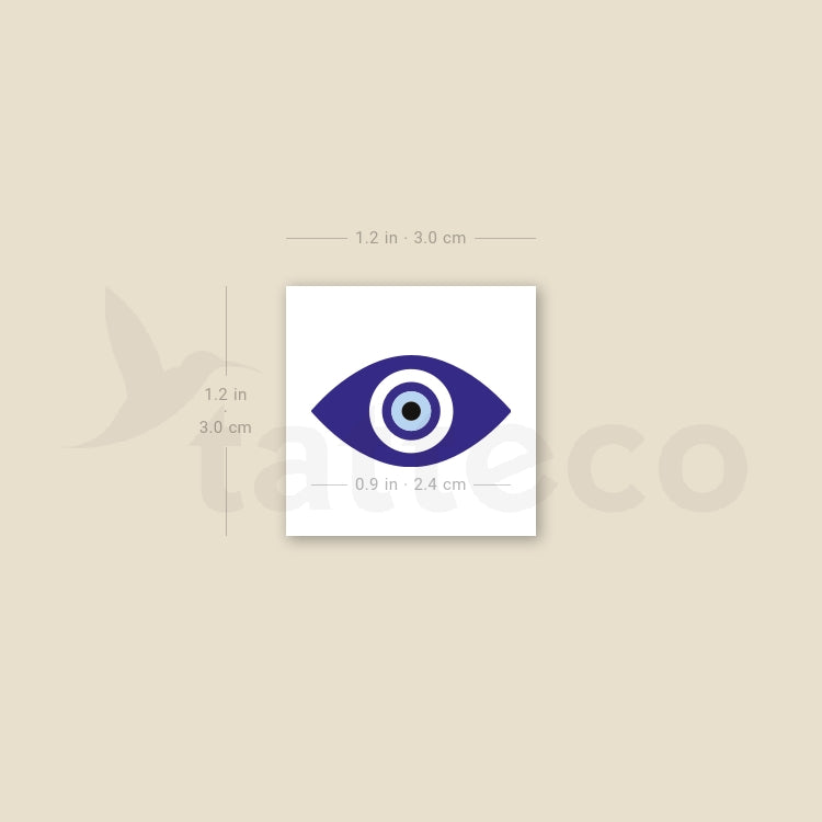 Tatuaje temporal del ojo de Nazar - Juego de 3
