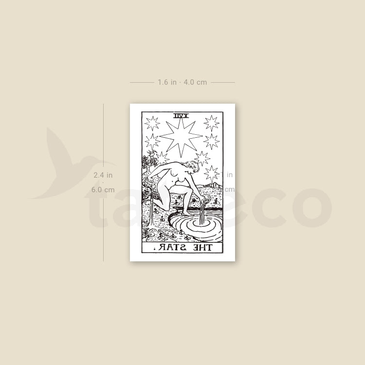 The Star Tarot Card Temporary Tattoo - Set of 3