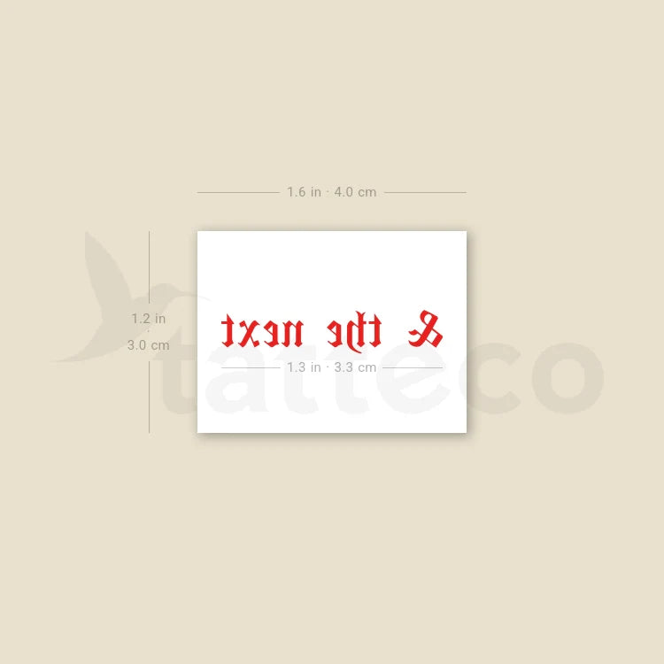 In This Life & The Next Temporary Tattoo - Set of 3