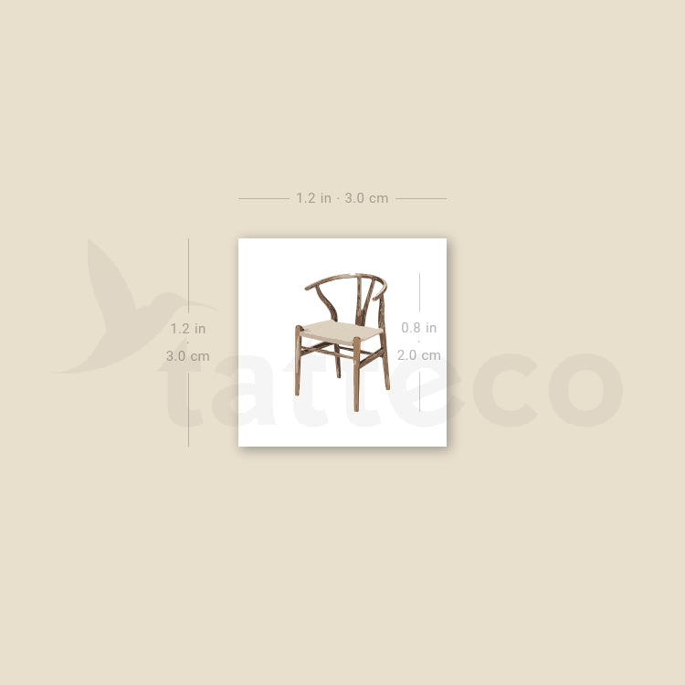 Wishbone Chair Temporary Tattoo - Set of 3