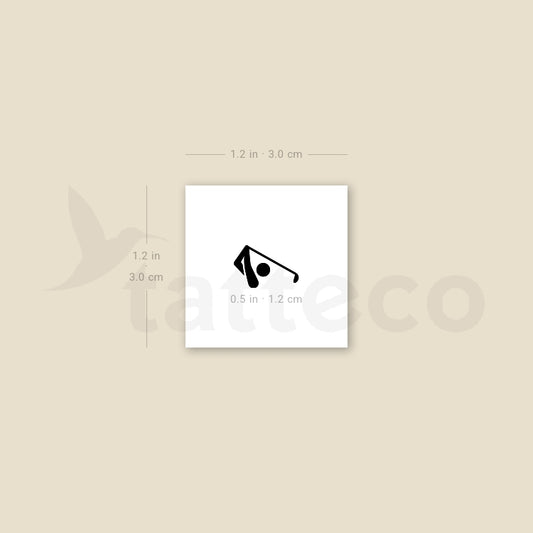 Golf Symbol Temporary Tattoo - Set of 3