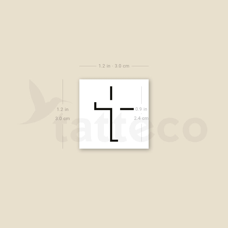 Tatuaje temporal minimalista de sombra cruzada (juego de 3)