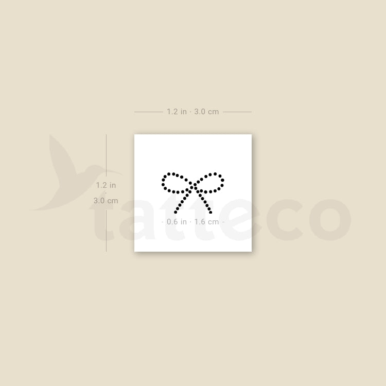 Dot Bow Temporary Tattoo - Set of 3