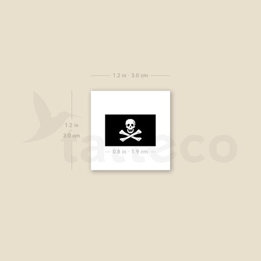 Tiny Jolly Roger Temporary Tattoo - Set of 3