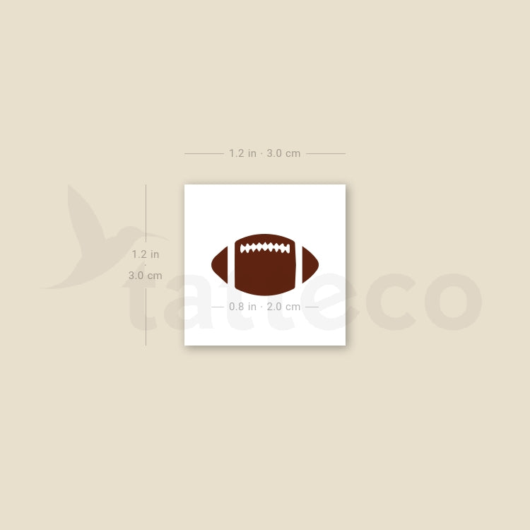 American Football Ball Temporary Tattoo - Set of 3