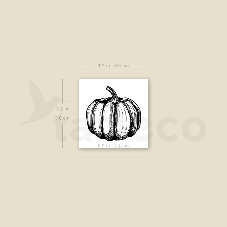 Tatuaje temporal de calabaza - Juego de 3