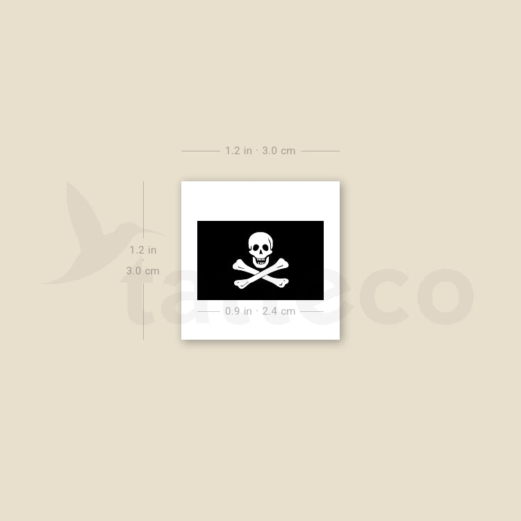 Little Jolly Roger Temporary Tattoo - Set of 3