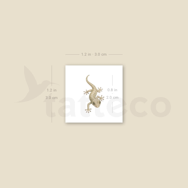 Watercolor Gecko Temporary Tattoo - Set of 3