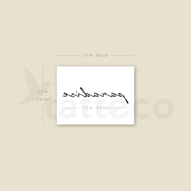 Paradise Temporary Tattoo - Set of 3