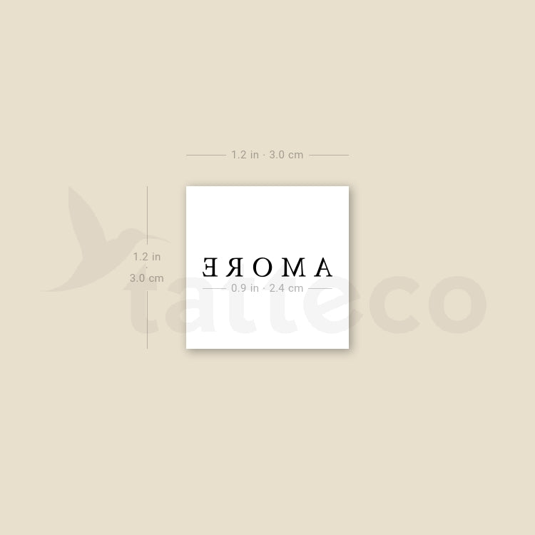 AMORE Temporary Tattoo - Set of 3