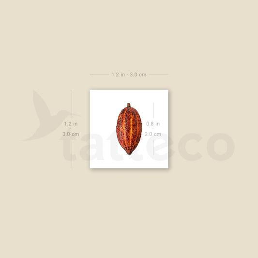 Cocoa Pod Temporary Tattoo - Set of 3