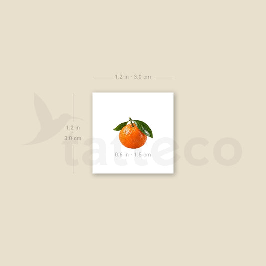 Tangerine Temporary Tattoo - Set of 3