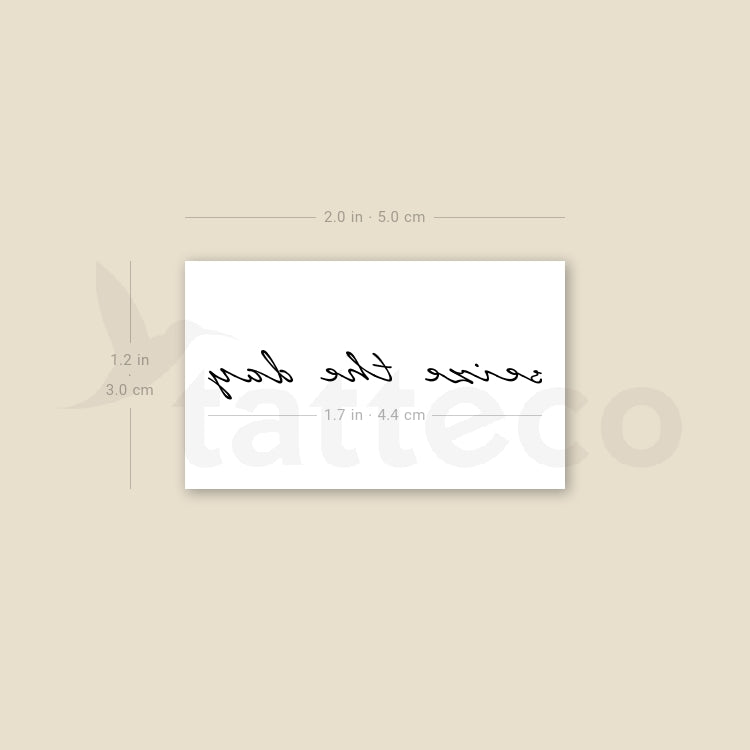 Seize The Day Temporary Tattoo - Set of 3