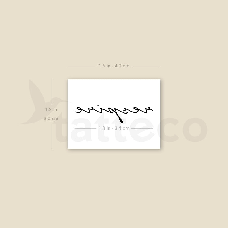 Respire Temporary Tattoo - Set of 3