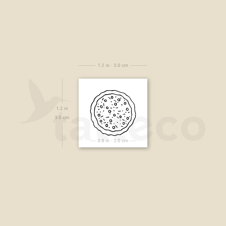 Pizza Temporary Tattoo - Set of 3
