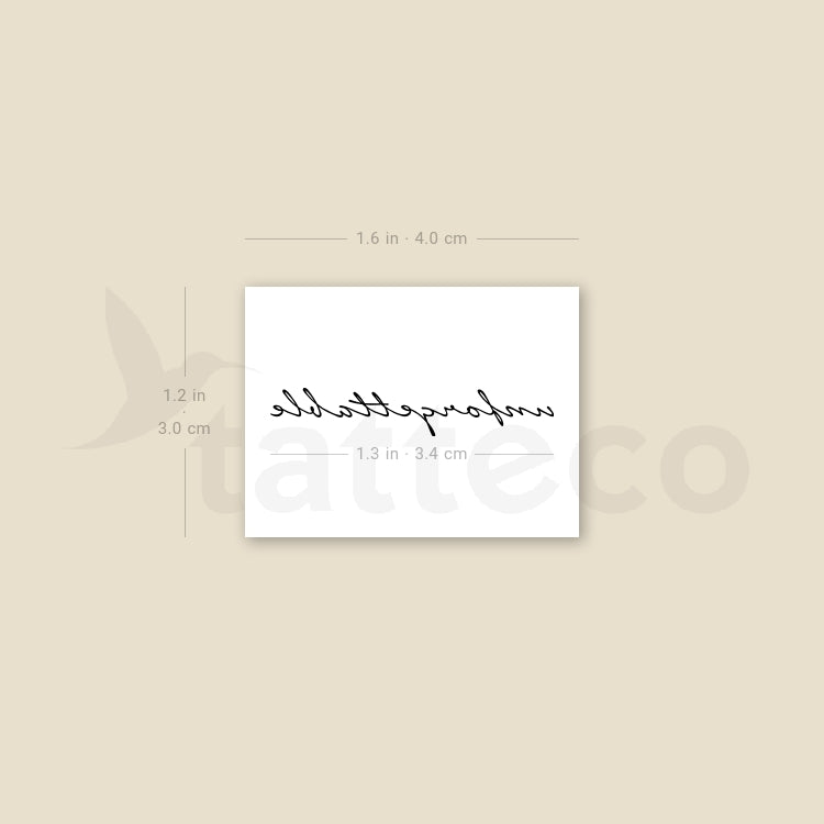 Unforgettable Temporary Tattoo - Set of 3