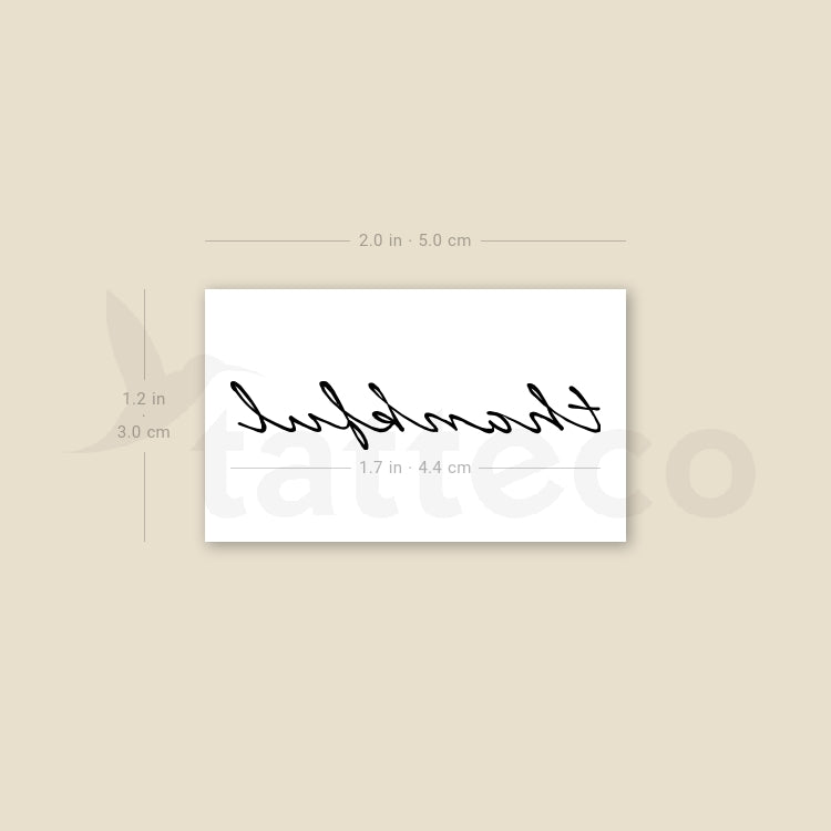 Thankful Temporary Tattoo - Set of 3