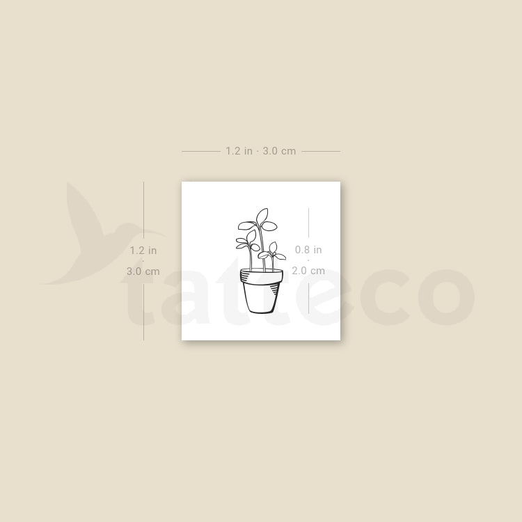 Plant Temporary Tattoo - Set of 3