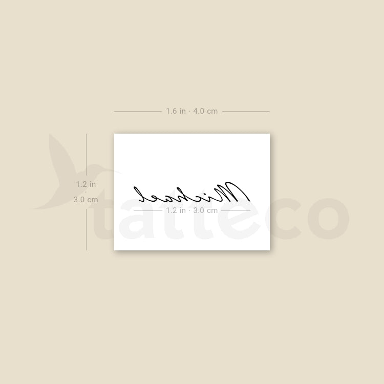 Michael Temporary Tattoo - Set of 3