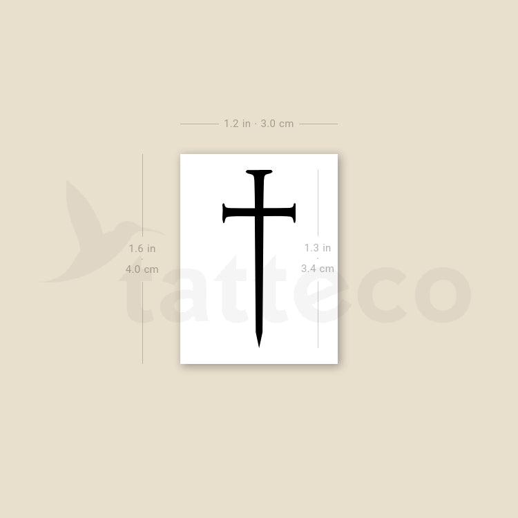 Tatuaje temporal de espada cruzada pequeña (juego de 3)