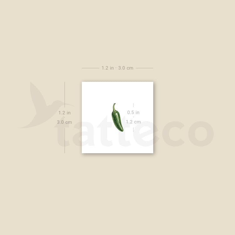 Little Jalapeño Temporary Tattoo - Set of 3